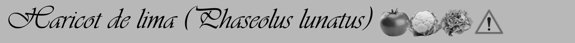 Étiquette de : Phaseolus lunatus - format a - style noire39viv avec comestibilité simplifiée
