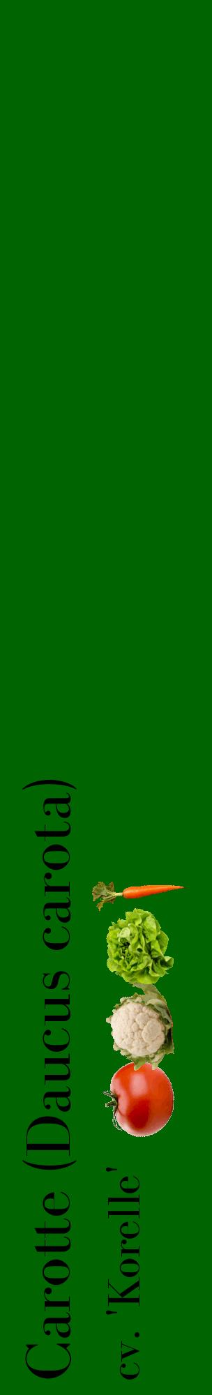 Étiquette de : Daucus carota cv. 'Korelle' - format c - style noire8_basiquebod avec comestibilité simplifiée