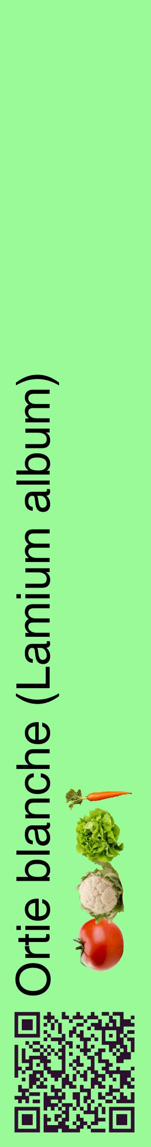 Étiquette de : Lamium album - format c - style noire14_basiquehel avec qrcode et comestibilité simplifiée