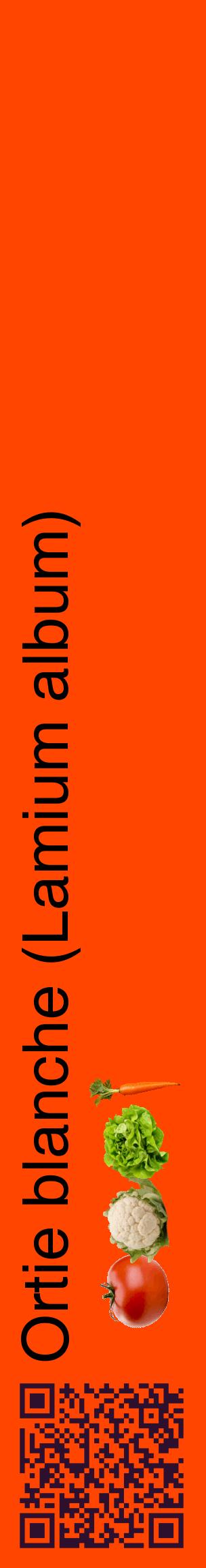 Étiquette de : Lamium album - format c - style noire26_basiquehel avec qrcode et comestibilité simplifiée