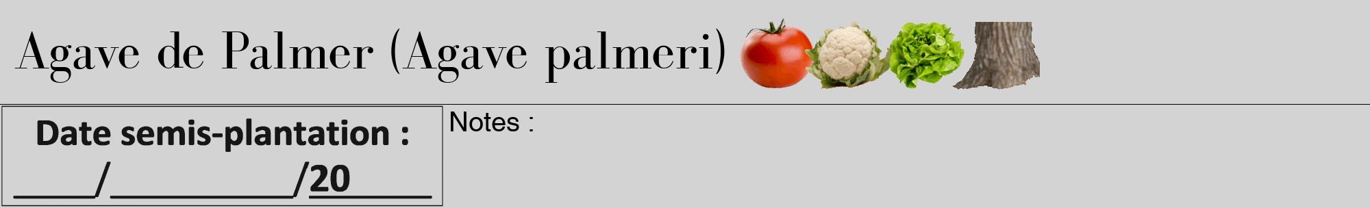 Étiquette de : Agave palmeri - format a - style noire56bod avec comestibilité simplifiée