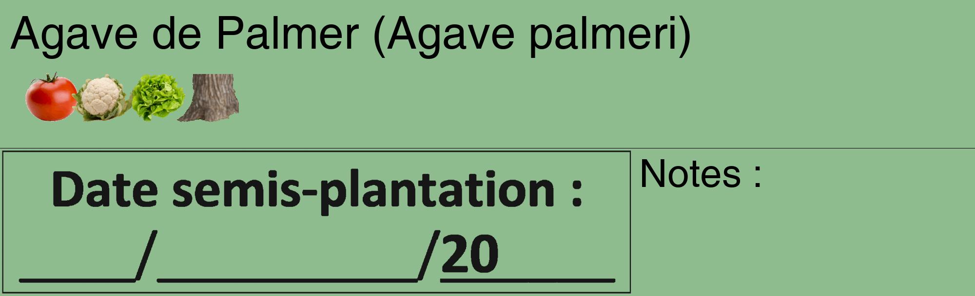 Étiquette de : Agave palmeri - format c - style noire13_basique_basiquehel avec comestibilité simplifiée