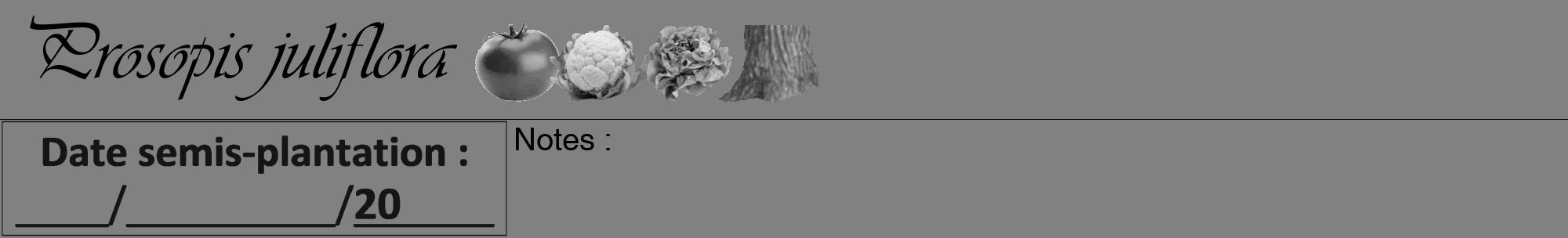 Étiquette de : Prosopis juliflora - format a - style noire50viv avec comestibilité simplifiée