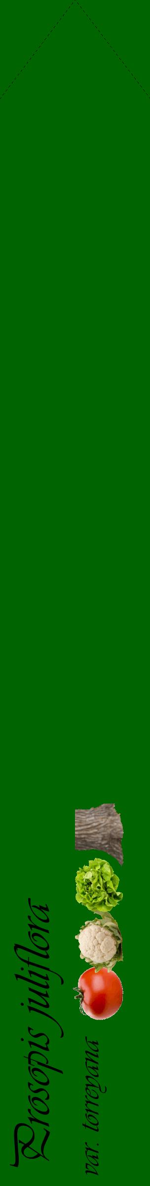 Étiquette de : Prosopis juliflora var. torreyana - format c - style noire8_simpleviv avec comestibilité simplifiée