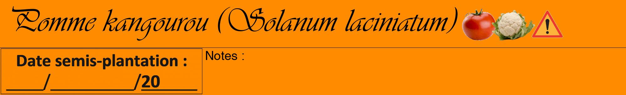 Étiquette de : Solanum laciniatum - format a - style noire23viv avec comestibilité simplifiée