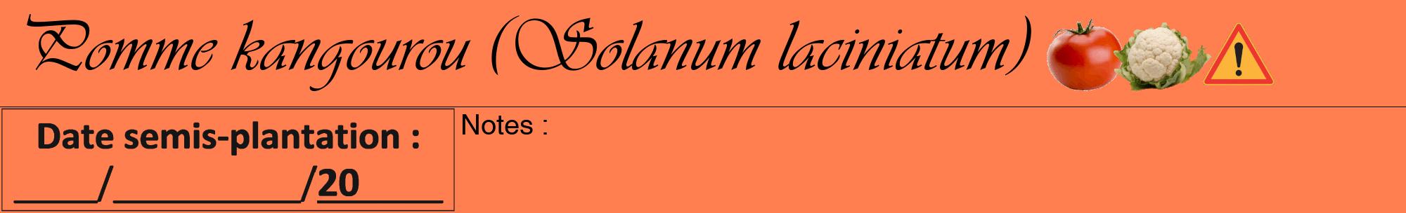 Étiquette de : Solanum laciniatum - format a - style noire24viv avec comestibilité simplifiée