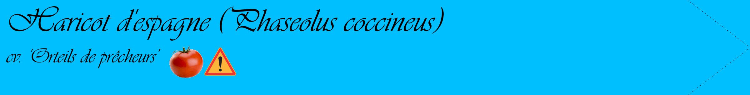 Étiquette de : Phaseolus coccineus cv. 'Orteils de prêcheurs' - format c - style noire2simple_basique_basiqueviv avec comestibilité simplifiée
