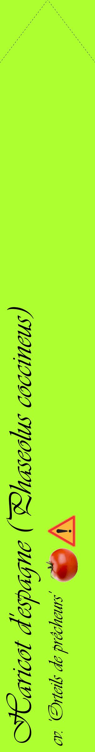 Étiquette de : Phaseolus coccineus cv. 'Orteils de prêcheurs' - format c - style noire17_simpleviv avec comestibilité simplifiée