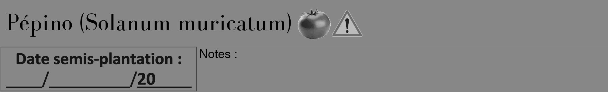 Étiquette de : Solanum muricatum - format a - style noire12bod avec comestibilité simplifiée