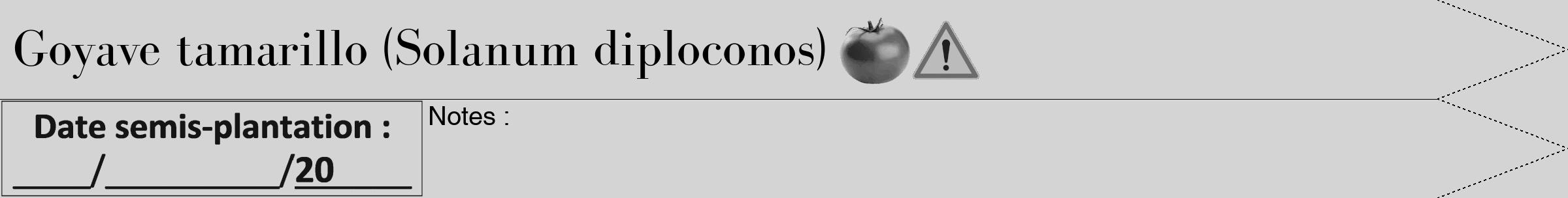 Étiquette de : Solanum diploconos - format b - style noire40bod avec comestibilité simplifiée