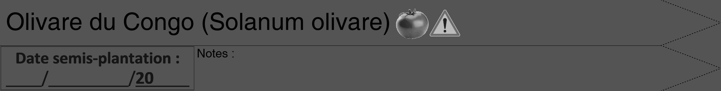 Étiquette de : Solanum olivare - format b - style noire36hel avec comestibilité simplifiée