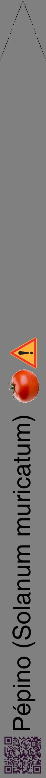 Étiquette de : Solanum muricatum - format b - style noire57hel avec qrcode et comestibilité simplifiée