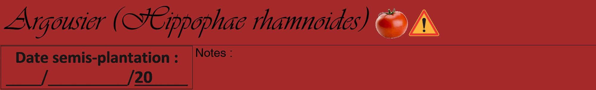 Étiquette de : Hippophae rhamnoides - format a - style noire33viv avec comestibilité simplifiée