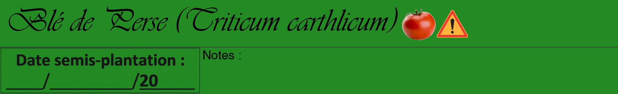 Étiquette de : Triticum carthlicum - format a - style noire10viv avec comestibilité simplifiée