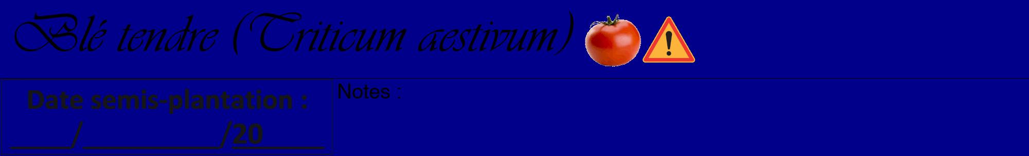 Étiquette de : Triticum aestivum - format a - style noire7viv avec comestibilité simplifiée