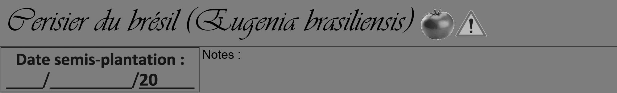 Étiquette de : Eugenia brasiliensis - format a - style noire35viv avec comestibilité simplifiée