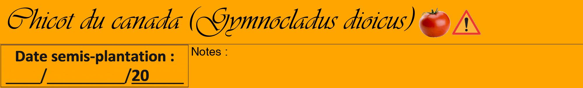 Étiquette de : Gymnocladus dioicus - format a - style noire22viv avec comestibilité simplifiée