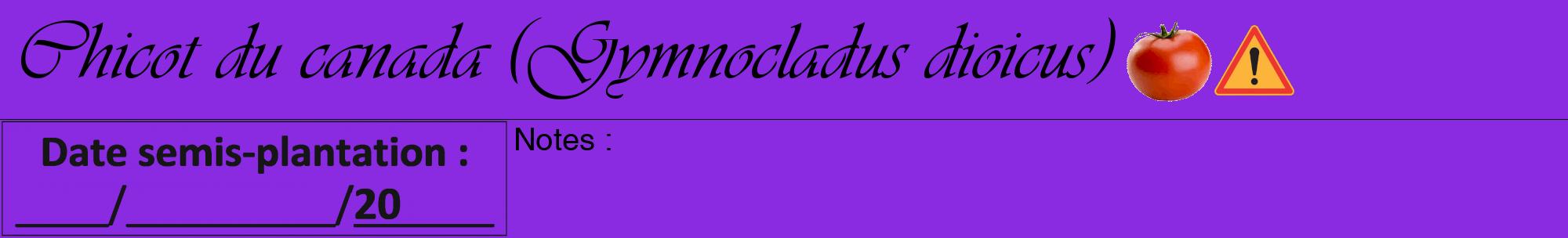 Étiquette de : Gymnocladus dioicus - format a - style noire49basiqueviv avec comestibilité simplifiée