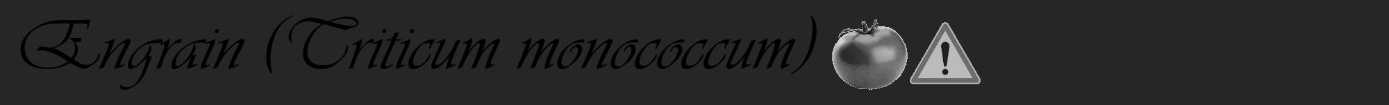 Étiquette de : Triticum monococcum - format a - style noire29viv avec comestibilité simplifiée