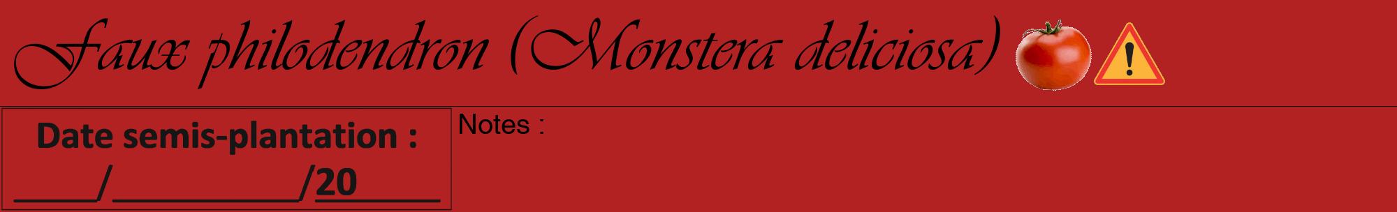 Étiquette de : Monstera deliciosa - format a - style noire28viv avec comestibilité simplifiée