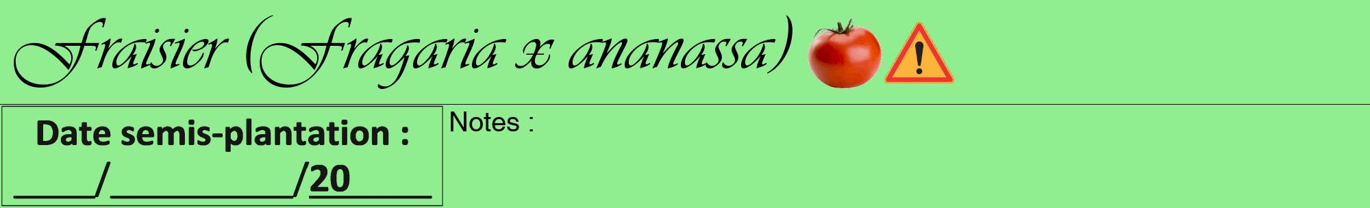 Étiquette de : Fragaria x ananassa - format a - style noire15viv avec comestibilité simplifiée