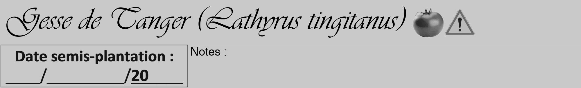 Étiquette de : Lathyrus tingitanus - format a - style noire54viv avec comestibilité simplifiée