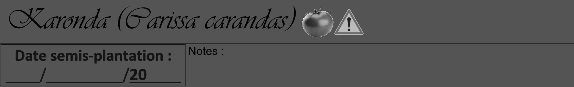 Étiquette de : Carissa carandas - format a - style noire36viv avec comestibilité simplifiée