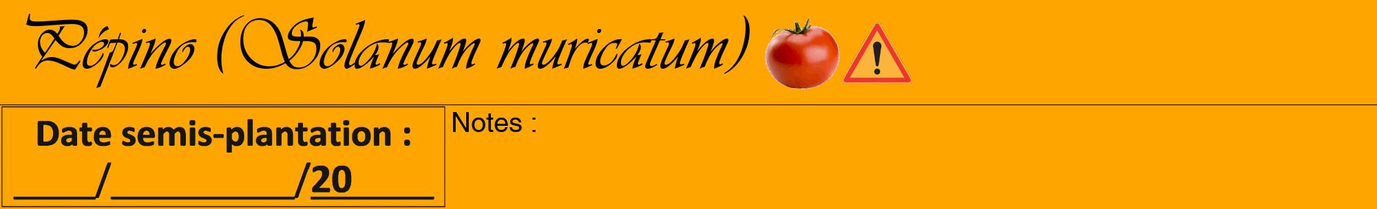 Étiquette de : Solanum muricatum - format a - style noire22viv avec comestibilité simplifiée