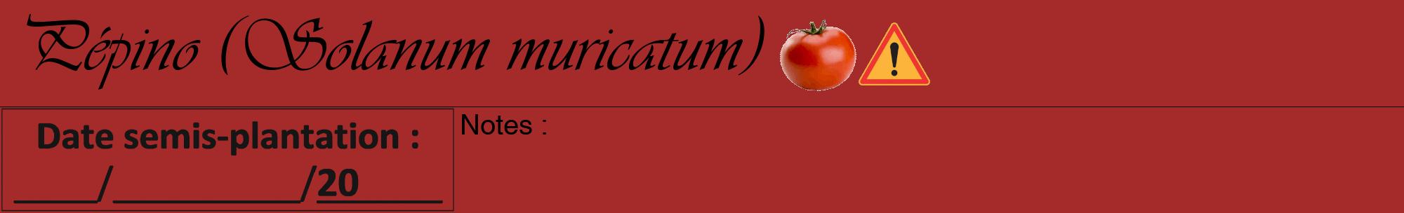 Étiquette de : Solanum muricatum - format a - style noire33viv avec comestibilité simplifiée