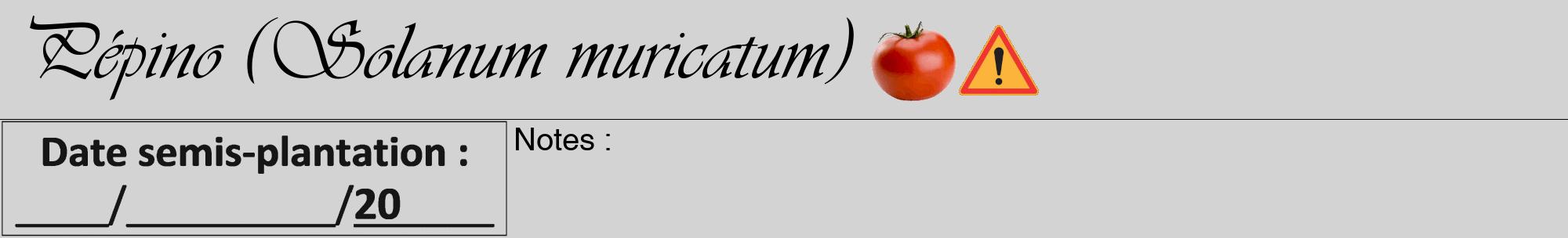 Étiquette de : Solanum muricatum - format a - style noire56viv avec comestibilité simplifiée