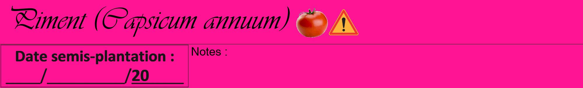 Étiquette de : Capsicum annuum - format a - style noire43viv avec comestibilité simplifiée