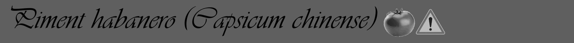 Étiquette de : Capsicum chinense - format a - style noire10viv avec comestibilité simplifiée