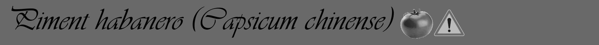 Étiquette de : Capsicum chinense - format a - style noire11viv avec comestibilité simplifiée