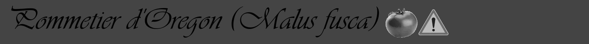 Étiquette de : Malus fusca - format a - style noire48viv avec comestibilité simplifiée