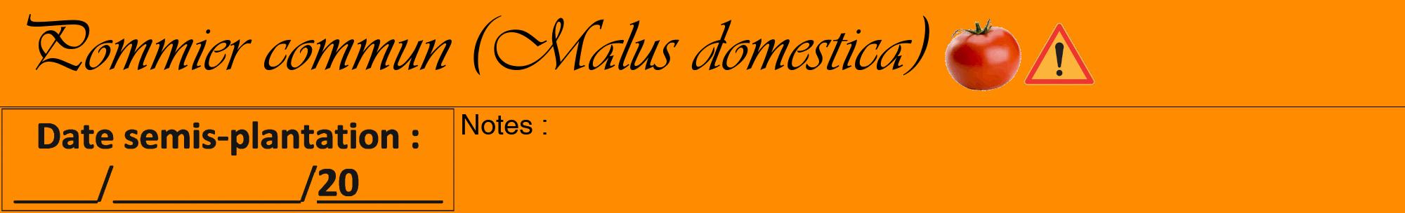 Étiquette de : Malus domestica - format a - style noire23viv avec comestibilité simplifiée