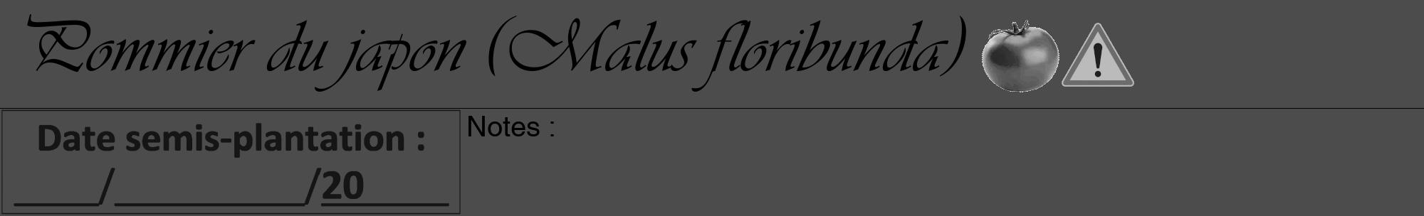 Étiquette de : Malus floribunda - format a - style noire27viv avec comestibilité simplifiée