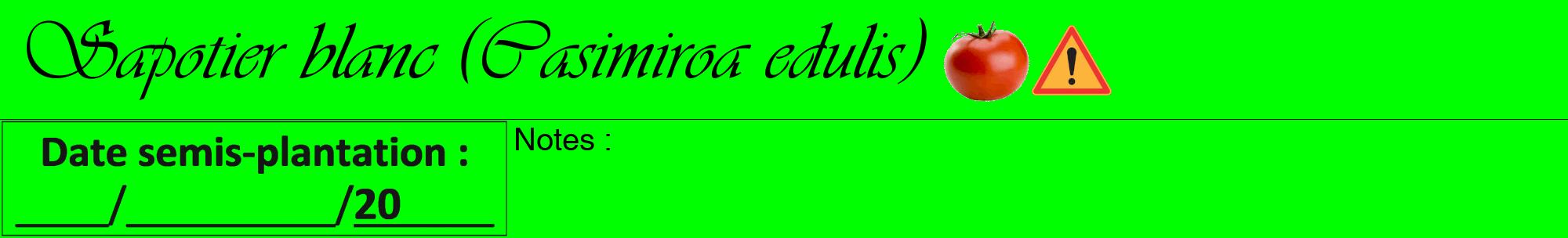 Étiquette de : Casimiroa edulis - format a - style noire16viv avec comestibilité simplifiée