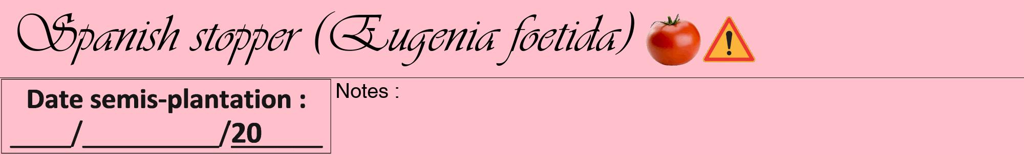 Étiquette de : Eugenia foetida - format a - style noire40viv avec comestibilité simplifiée