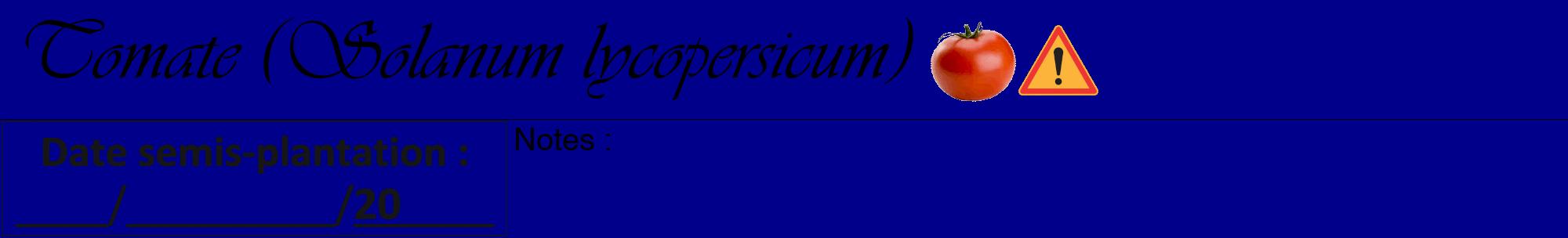 Étiquette de : Solanum lycopersicum - format a - style noire7basiqueviv avec comestibilité simplifiée
