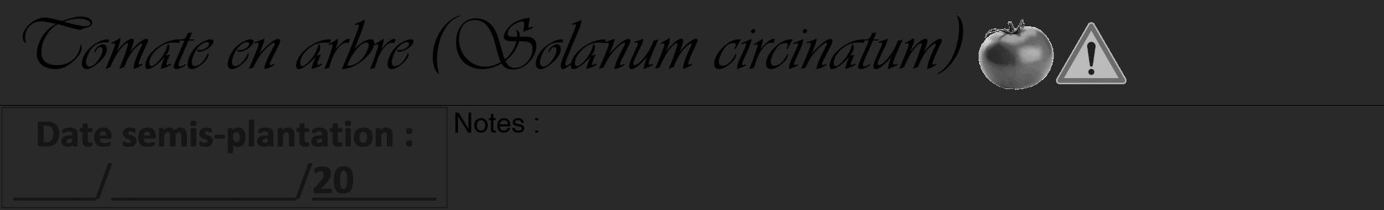 Étiquette de : Solanum circinatum - format a - style noire34viv avec comestibilité simplifiée