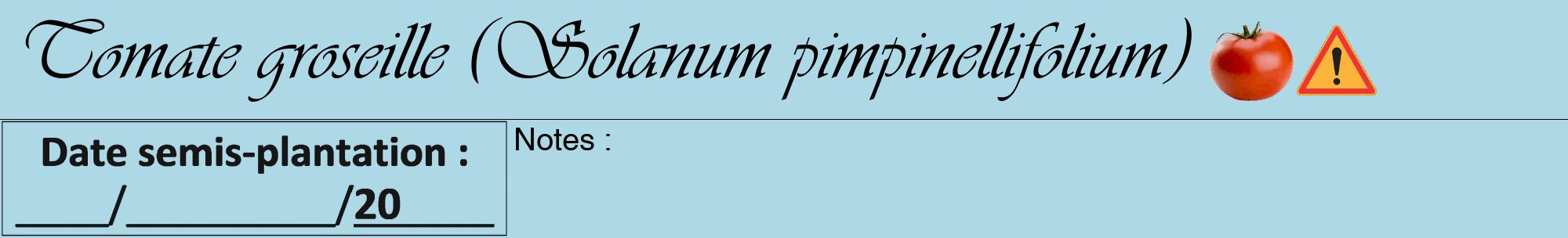 Étiquette de : Solanum pimpinellifolium - format a - style noire0viv avec comestibilité simplifiée