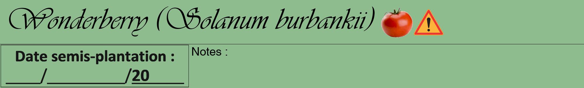 Étiquette de : Solanum burbankii - format a - style noire13viv avec comestibilité simplifiée