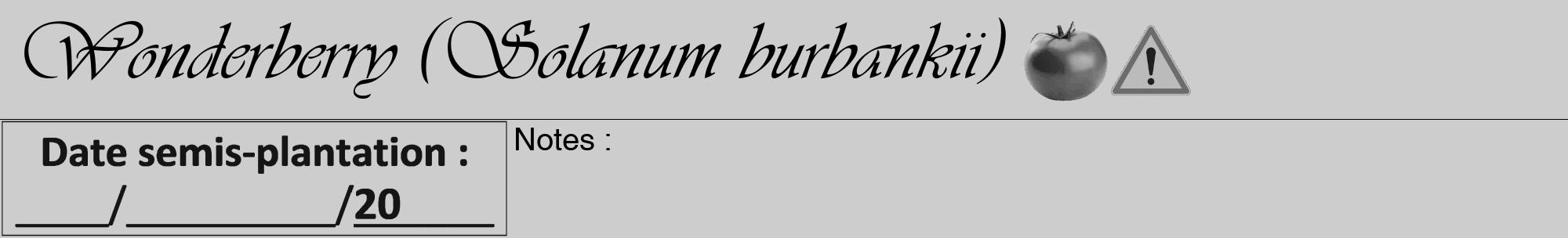 Étiquette de : Solanum burbankii - format a - style noire41viv avec comestibilité simplifiée