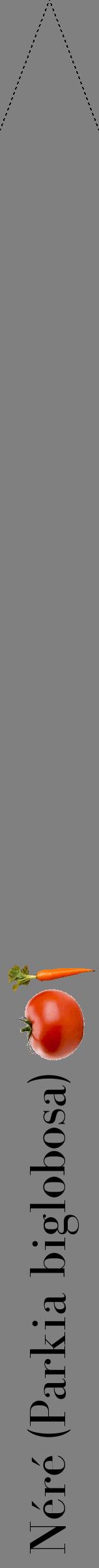 Étiquette de : Parkia biglobosa - format b - style noire57bod avec comestibilité simplifiée