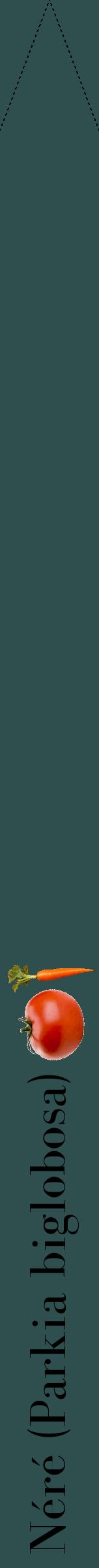 Étiquette de : Parkia biglobosa - format b - style noire58bod avec comestibilité simplifiée