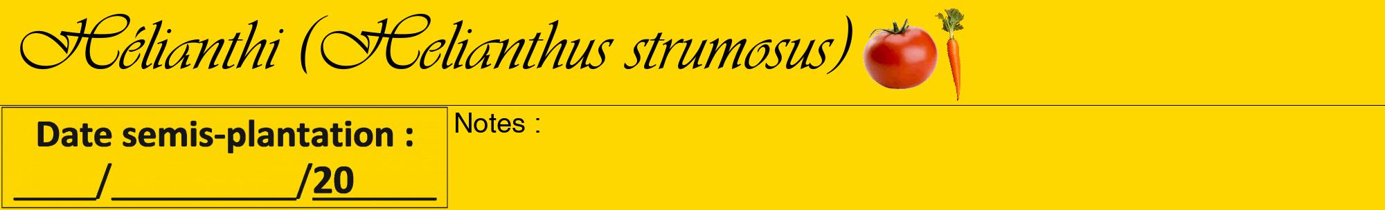 Étiquette de : Helianthus strumosus - format a - style noire21viv avec comestibilité simplifiée
