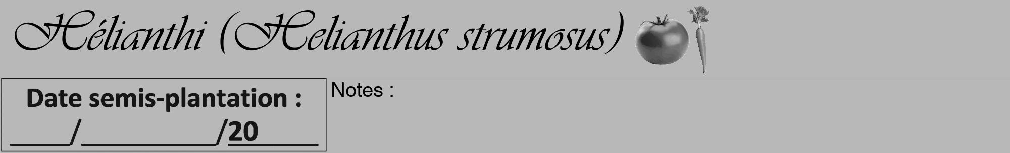 Étiquette de : Helianthus strumosus - format a - style noire39viv avec comestibilité simplifiée