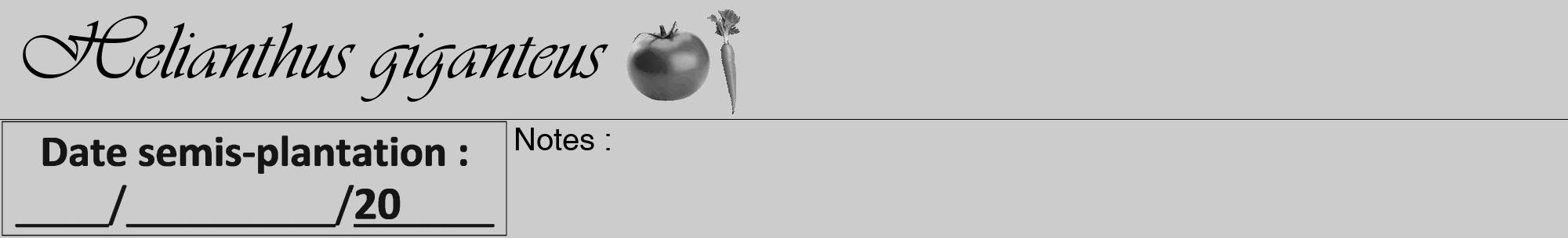 Étiquette de : Helianthus giganteus - format a - style noire0basiqueviv avec comestibilité simplifiée