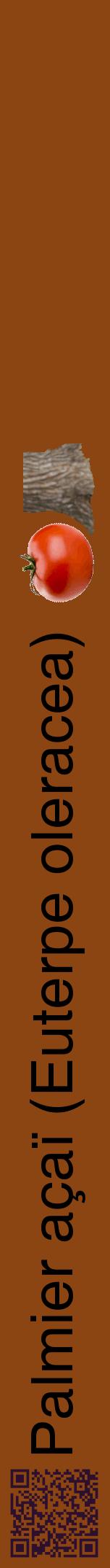 Étiquette de : Euterpe oleracea - format a - style noire30hel avec qrcode et comestibilité simplifiée
