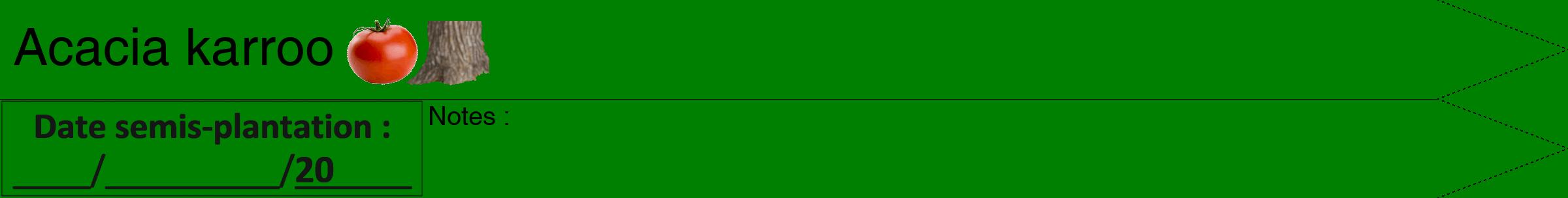 Étiquette de : Acacia karroo - format b - style noire9hel avec comestibilité simplifiée